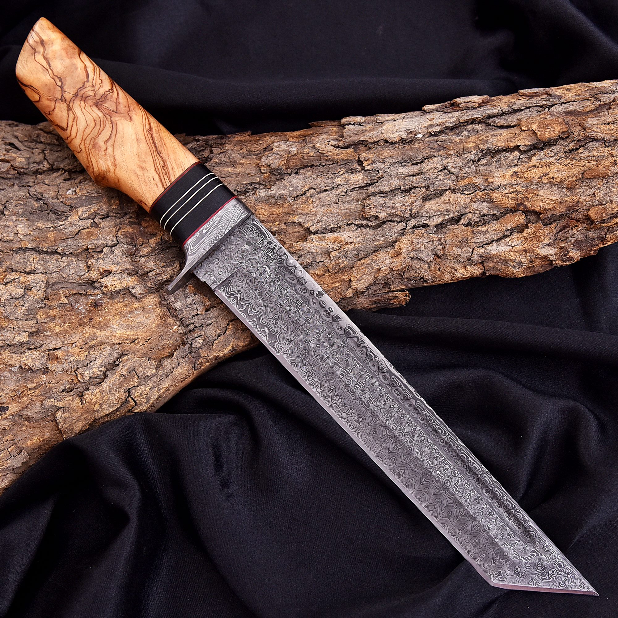 Janson Handmade Damascus Tanto Knife, Masterfully crafted - Image 3