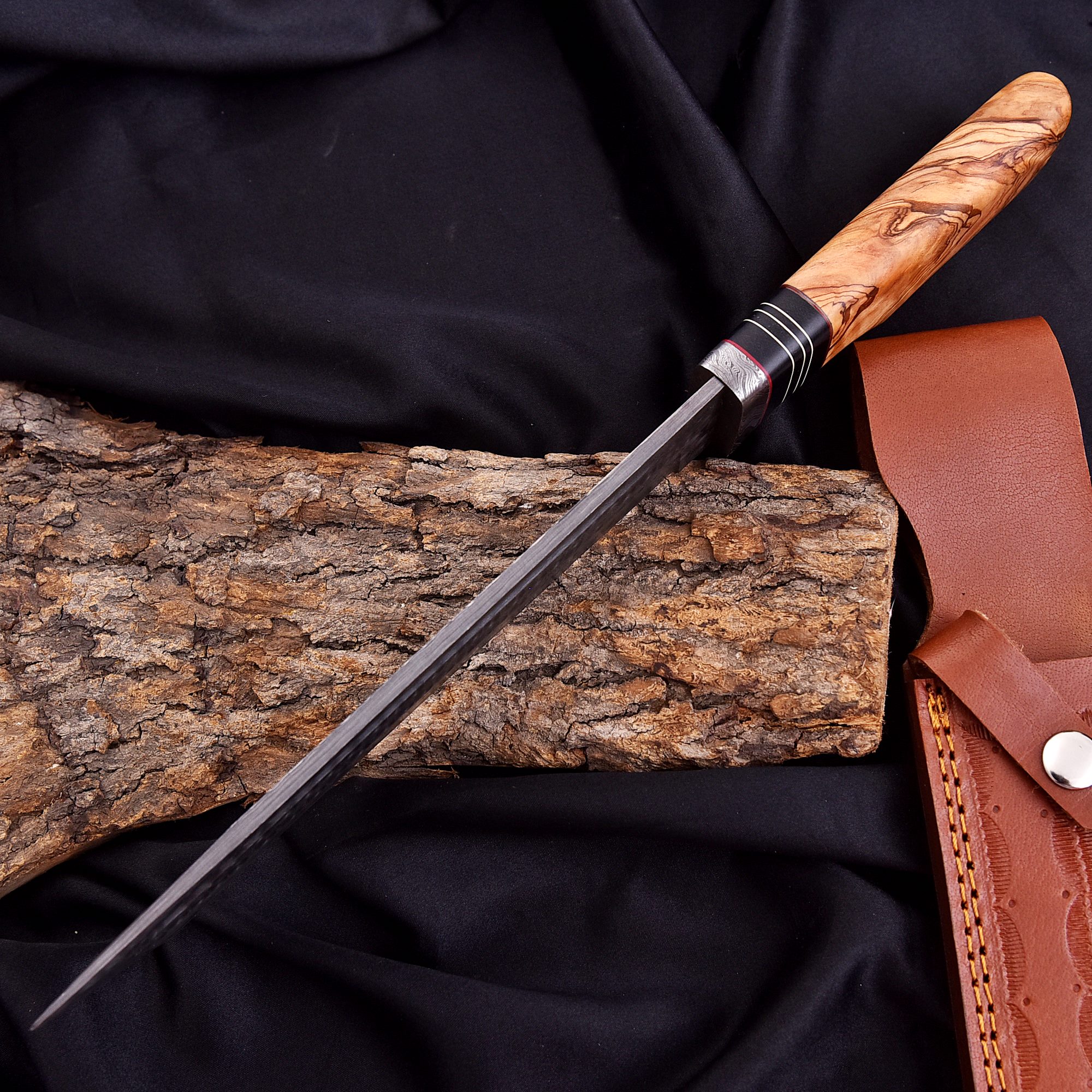 Janson Handmade Damascus Tanto Knife, Masterfully crafted - Image 5