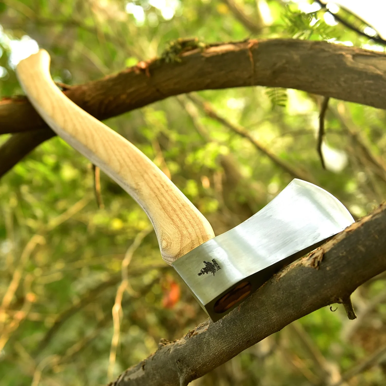 Forged Felling Axe 28″, Handmade Camping Axe, Ash Wood Handle
