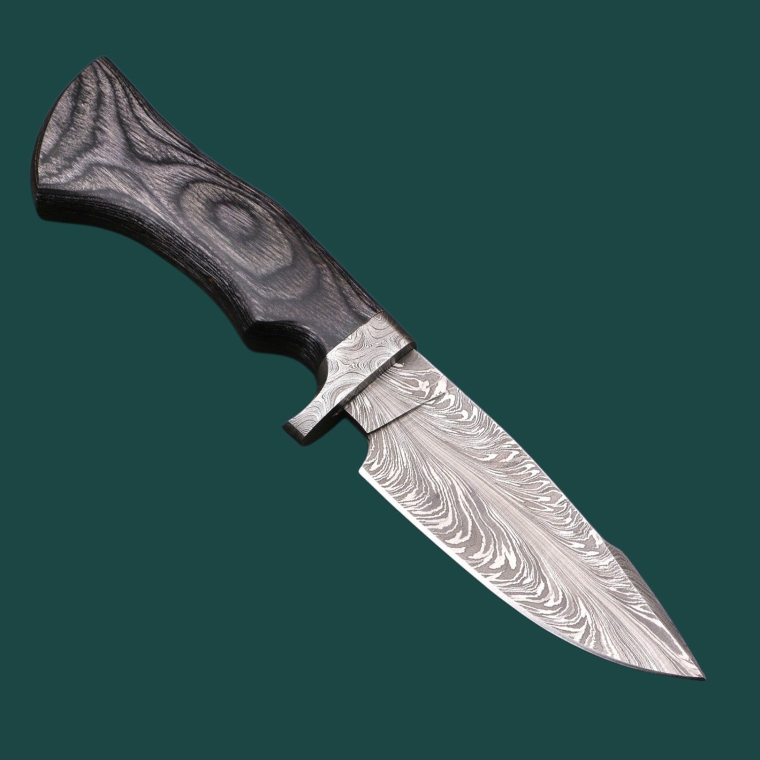 JS Hand Forged Damascus Steel Hunting Knife