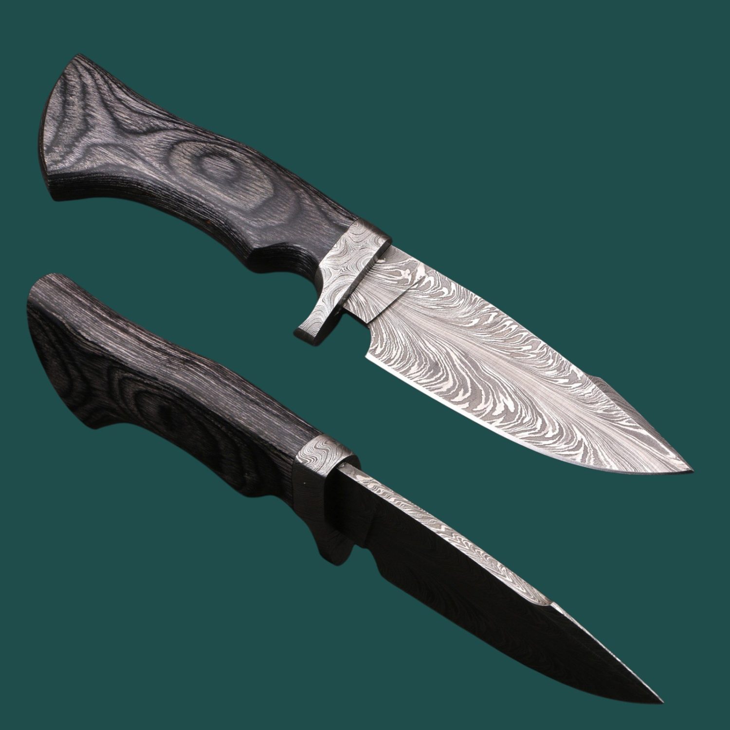 JS Hand Forged Damascus Steel Hunting Knife