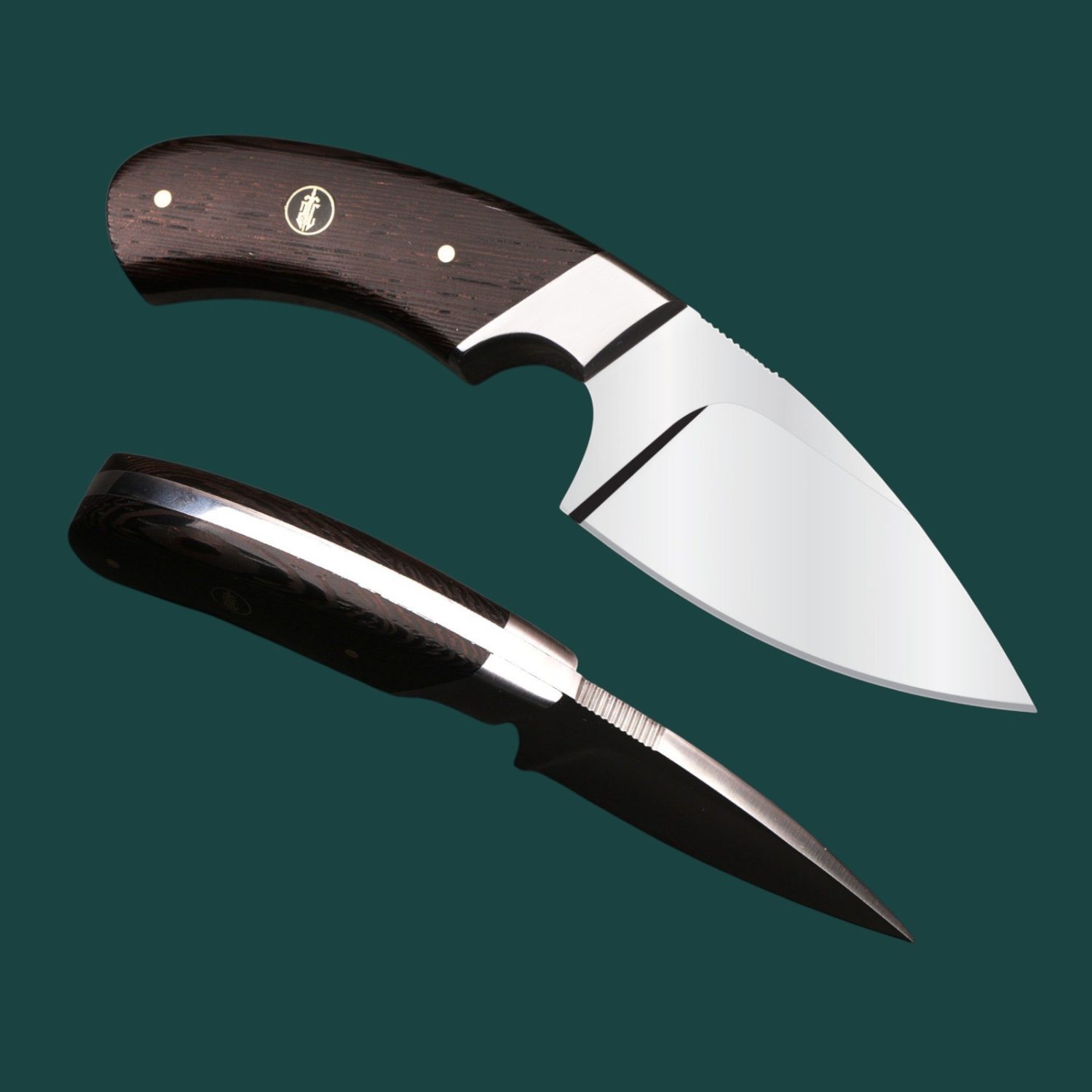 JS Skinning Knife, Wenge Wood Handle