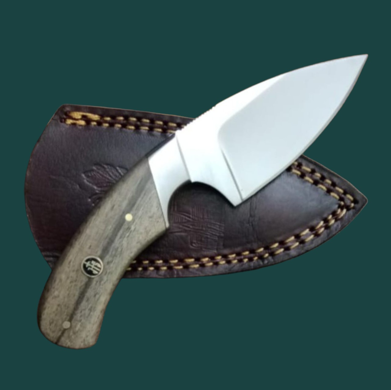 JS Skinning Knife, Wenge Wood Handle