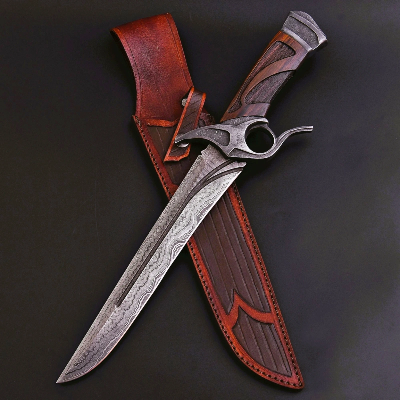 JS custom Bowie knife-1