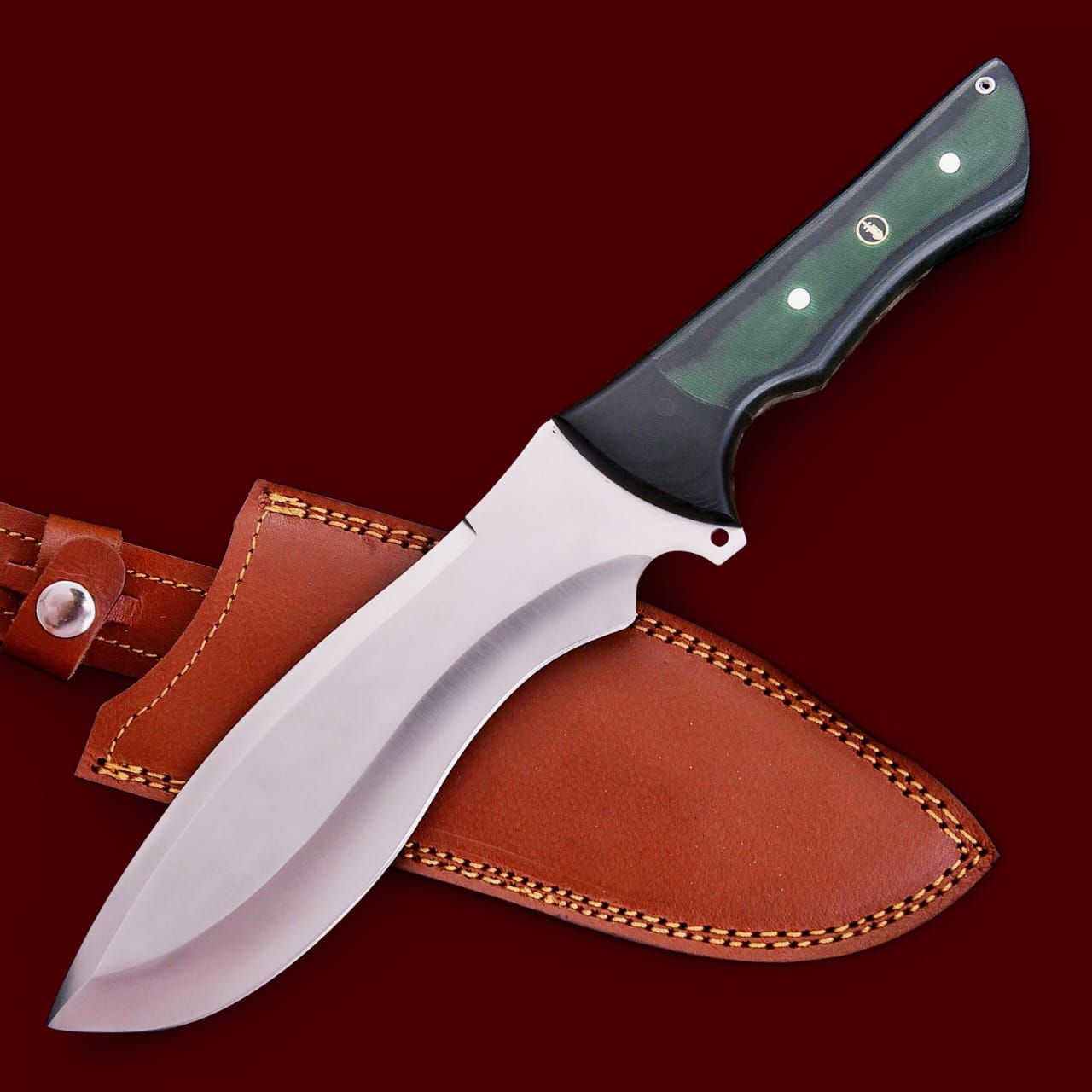 JS Bowie Knife, Full Tang Camping Knife, Micarta Handle
