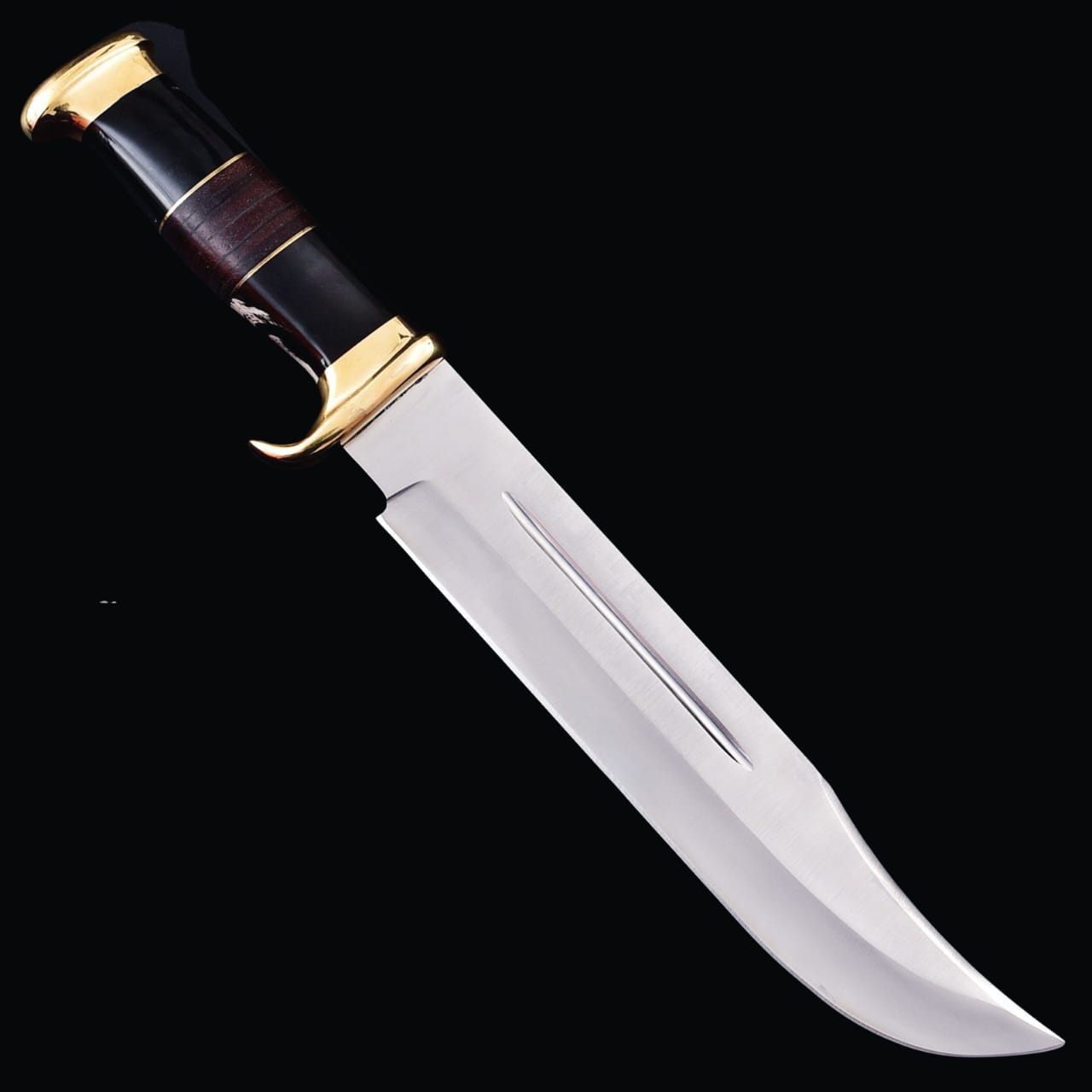 JS18″ Bowie Knife, Fixed Blade Hunting Knife, Buffalo Horn Handle