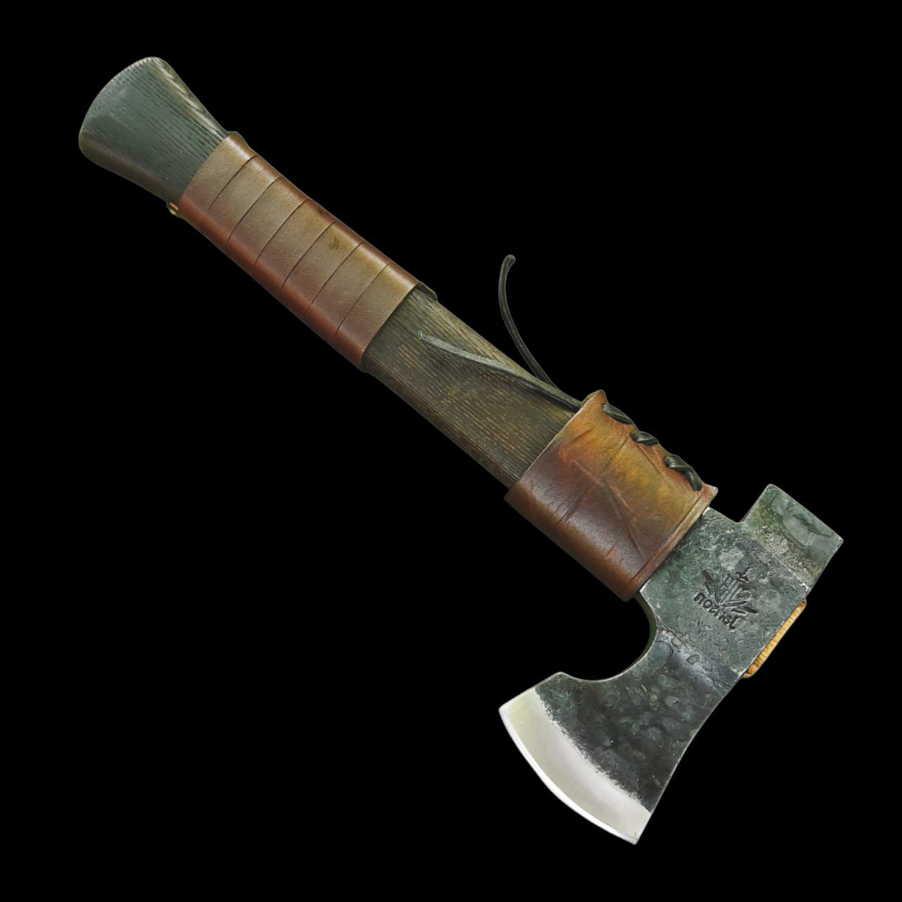 Compact Bushcraft Hatchet , Handmade Forged Durable Outdoor Chopping Tool