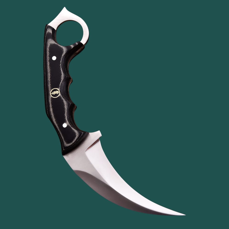JS Karambit Knife, Full Tang, Micarta Handle