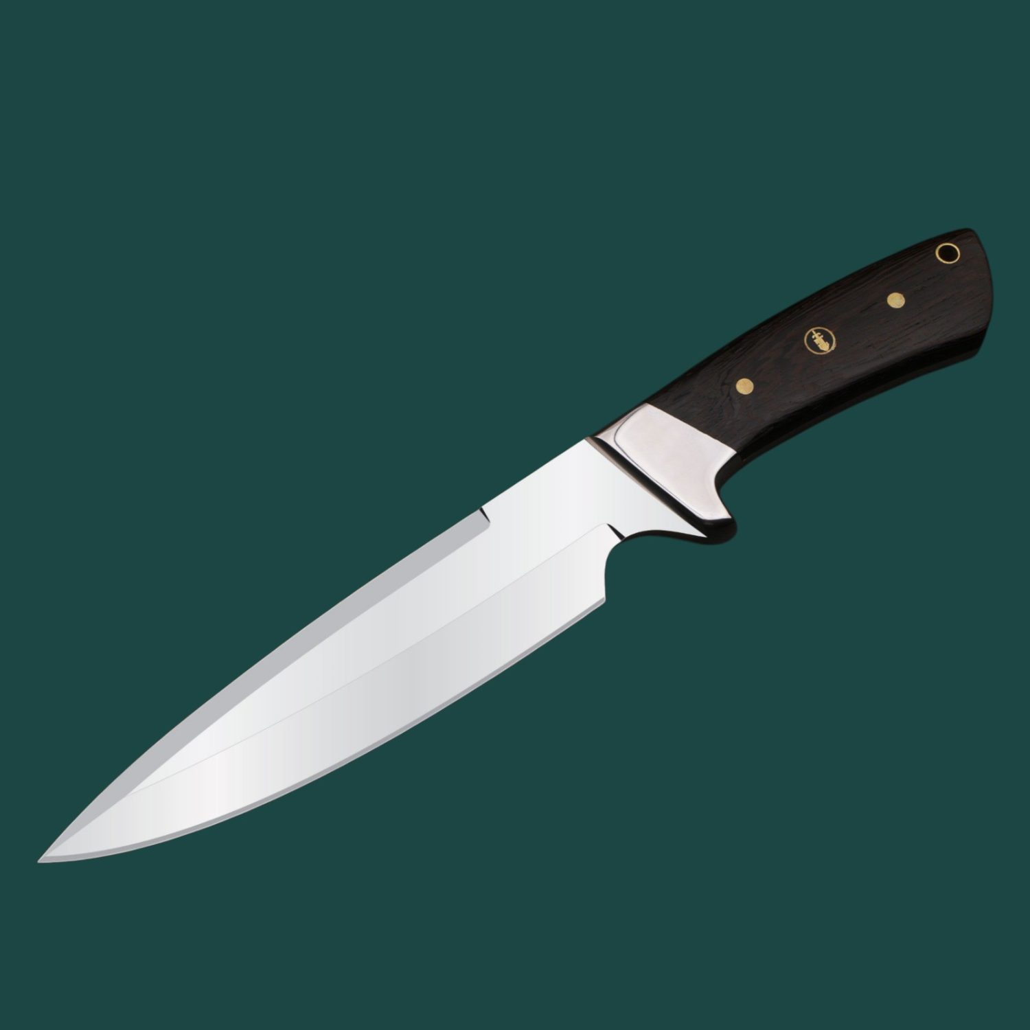Handmade D2 Steel Hunting Knife, Fixed Blade, Wenge Wood Handle