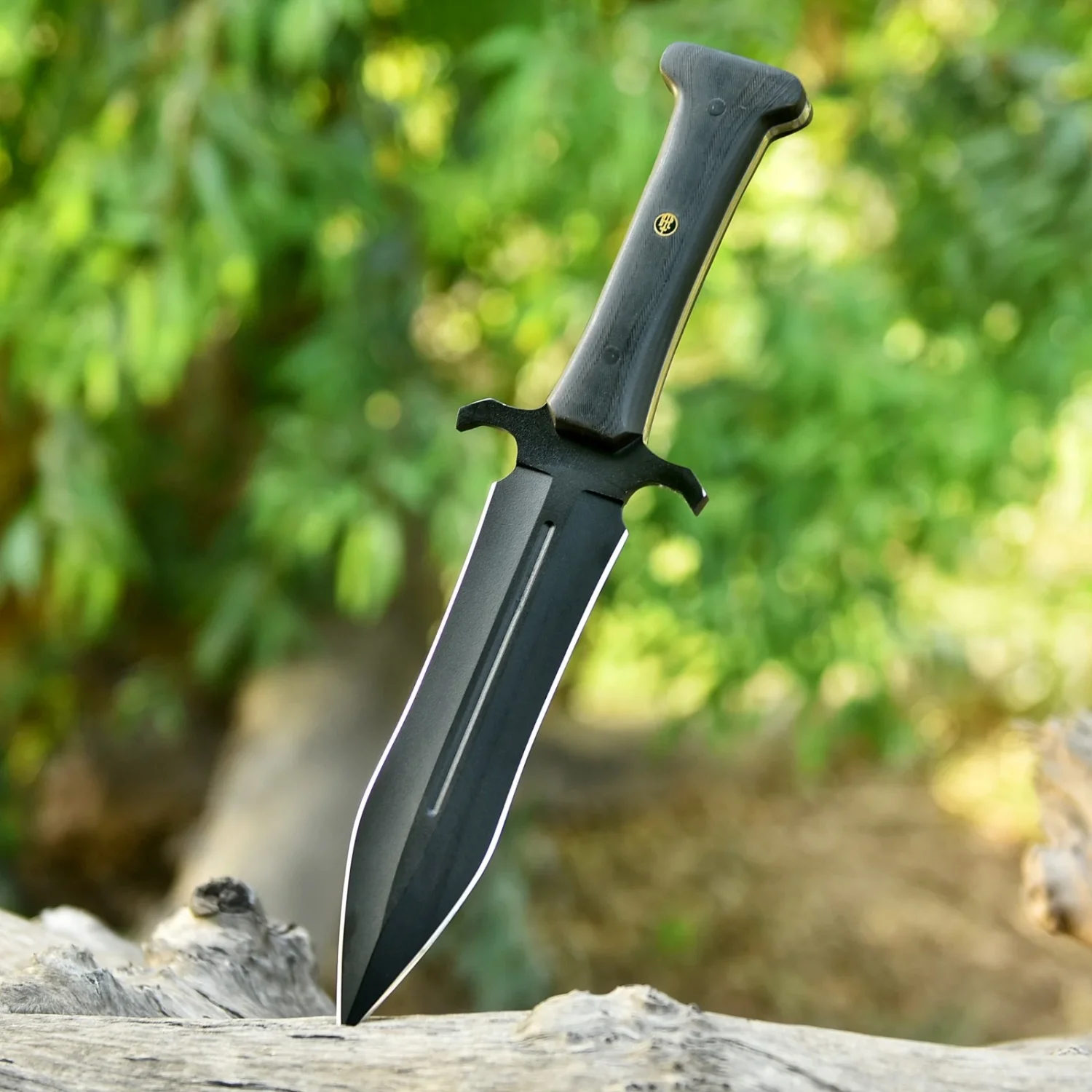 Handmade Unique Dagger, Full Tang Tactical Knife with Micarta Handle + Leather Sheath
